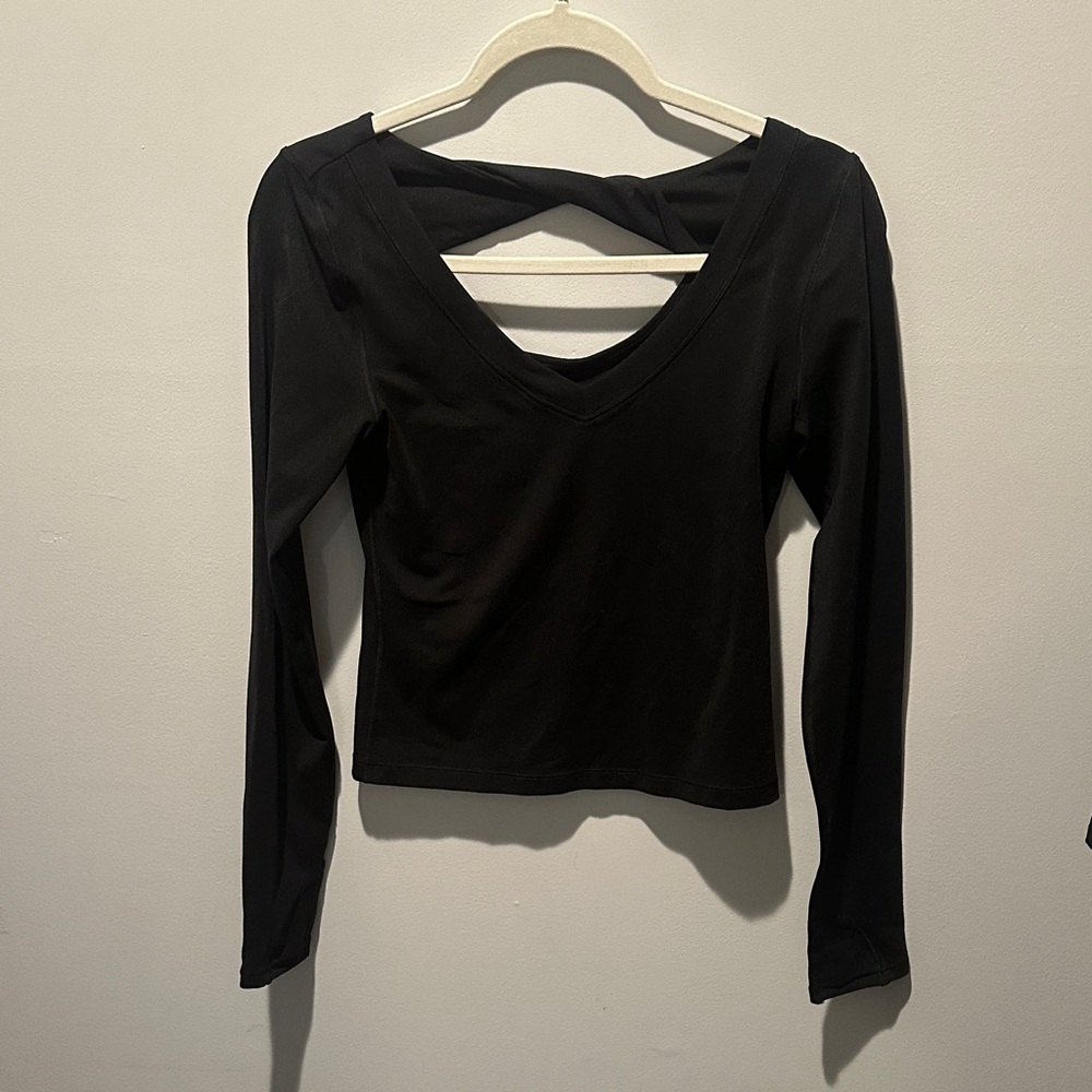 Black V-Neck Women's Athleta Top